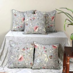 mfd home furnishing Multicolor Cotton Floral 16x16 inches Cushion Covers (Pack of 5)-picture-8