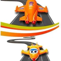 Mini Friction Power Aeroplane Toy with De-Formation Robot Function for Kids|K38-18
