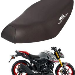 Apache RTR 160 4V Bike Removable & Washable PU Leather Waterproof Seat Cover Single Bike Seat Cover For TVS Apache-image-0