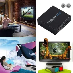 VOOCME HDMI Splitter 1x2,1in 2 Out HDMI Multi-Port Adapter 4K 1080P 3D HDCP 1.4 HDMI Splitters 2 Outputs for Dual Monitors - Duplicate/Mirror Screen, HDMI Connector image 5