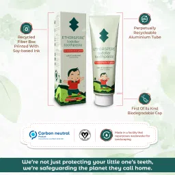 ethiaspire Toddler Toothpaste Safe if Swallowed No Added Flavor or Color | 1 to 3-year-olds Toothpaste image 4