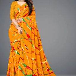 Printed Bollywood Georgette Saree-image-5