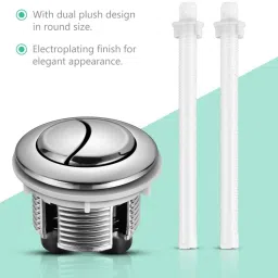 masterbath Dual Flush Push Button Toilet Water Tank Flushing Replaceable Round Button 58mm Flush Tank Lever image 3