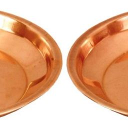 Copper Pooja Thali Plate, Poojan Purpose, Spiritual Gift Item, 5" Inch Each, Set of 2 Paraat-image-42