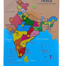 Wooden India Map Puzzle Toy With Nob for kids-5