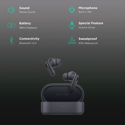 OnePlus Nord Buds 2r TWS Earbuds with AI Noise Cancellation (IP55 Water Resistant, 38 Hours Playback, Deep Grey) image 2