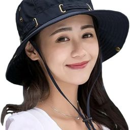 AlexVyan Casual Beach Hat SunVisor Cap for Girls UV Protection Wide Brim Summer Hats-image-67