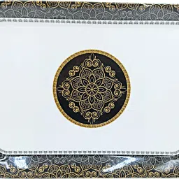 vsfashionhub Melamine Serving 3 pc Tray Set Large Medium Small Size Jug Glass Set image 3