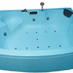 Temptation 6 Ft with Jacuzzi, Bubble Bath & Filler System - Cyan Blue Free-standing Bathtub-image-98