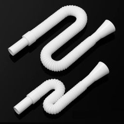 (P OF 2) PVC HOSE PIPE FOR WASH BASIN/ SINK 1.29 PVC Kitchen Pipe for Sink/ Waste/ Wash Basin Expandable & Flexible Drain Pipe Hose Pipe-image-62