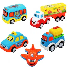Unbreakable Pull Back Texi Car Truck Bus Plane Toy for Boys girls Kids-8