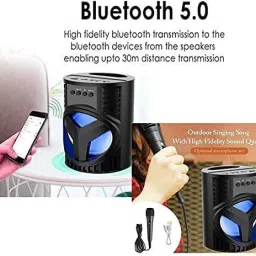 Clairbell A129_LZ-4104 Bluetooth Speaker USB Port Support Memory Card Slot AUX 48 W Bluetooth Party Speaker image 2