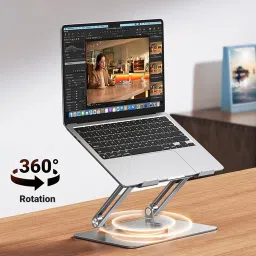 RETRACK 360° Rotating Base, Adjustable Computer Stand, Ergonomic Laptop Riser, Aluminium 360° Rotating Base, Adjustable Computer Stand, Ergonomic Laptop Riser, Aluminium Laptop Stand image 4
