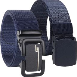 Men Casual Blue Nylon Belt-image-84