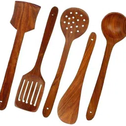 Wooden Salad Spoon and Spatula Set made from Natural Wood Wooden Salad Spoon, Serving Spoon Set-21