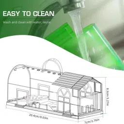 zibuyu 2 Piece Mouse Trap,Rat Trap Easy to Carry with Handle Safe and Clean Live Trap image 5