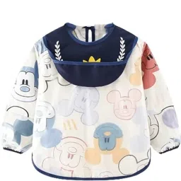 Baby Apron Long Sleeve Bib Waterproof EVA Toddler Bib Fashion Cartoon Print-image-45