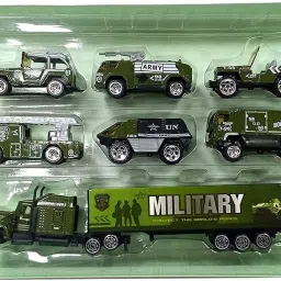 Army Military Play Toy Die Cast Metal Car Set for Kids 7 Pc Set multi design-14