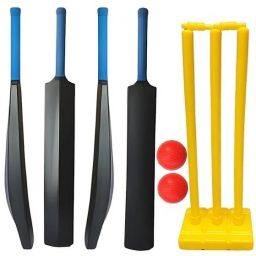 PVC Bat With Plastic Wicket Set And 2 Wind Ball Cricket Kit-image-47