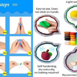 toyporium Set Of 24 Colorful Soft Fluffy Foam Creative Art & Craft Air Dry Clay For Kids24 image 5