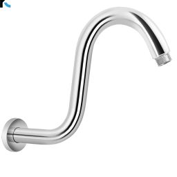 Chrome Finish Only Shower Arm with Wall Flange Fixed Mount-image-19