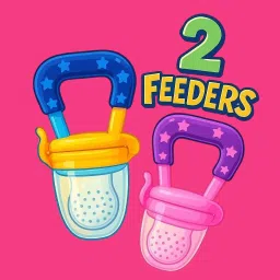 Self Feeding Baby Fruit Feeder – 2-Pack Soft Mesh Silicone Pacifiers Feeder-31