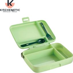 Smart Lunch Box | Leak-Proof, BPA-Free, Durable, Food Grade – Green 3 Containers Lunch Box-image-34
