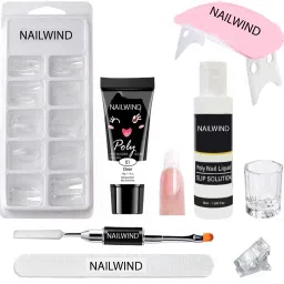 Poly Nail Gel Extension Kit With Slip Solution Uv Nail Lamp-4