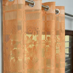 150 cm (5 ft) Net Semi Transparent Window Curtain (Pack Of 2)-2