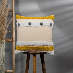thegasbh Yellow Cotton Tufted Cushion Covers (Pack Of 2)-picture-7