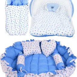 blue heart combo nest baby beds mosquito net-10