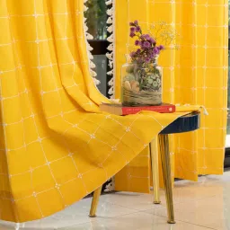 152 cm (5 ft) Cotton Room Darkening Window Curtain Single Curtain-image-15