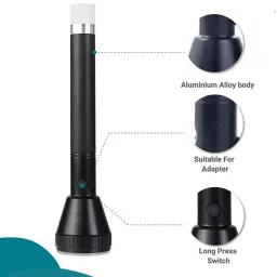 vr bright lite Lithium Battery Long Range Led torch Light with Rechargeable 2 modes Torch image 3