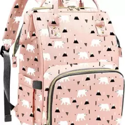Large Capacity Mother Bag Diaper Backpack with Insulated Bottle Storage Diaper bag-image-12