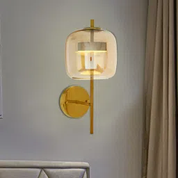 kapoor lampshades Zeynep Metal LED Novelty Wall Light (Gold)-picture-11