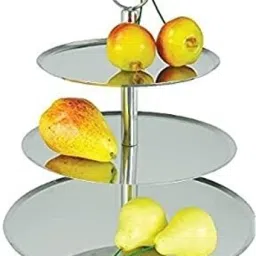 3-Tier Cake Stand with Removable Trays | Elegant 21/24/31 cm Tiered Display Stainless Steel Cake Server-image-75