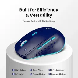Portronics Toad 32 Wireless Mouse with 6 Buttons, Ergonomic Design, Adjustable Optical DPI Wireless Optical Mouse image 3