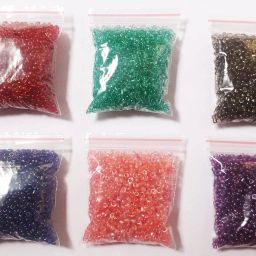 6 Colours Glitter Glass Beads for Embroidery Multicolour, Size -11 Pack of 6 Pcs-image-58