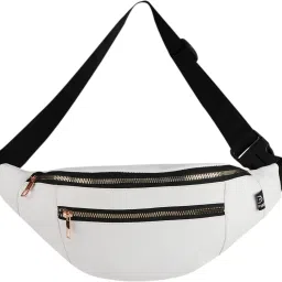 ROCKZONE Classic Chest Crossbody Fanny Pack | Waist Pouch | Bum Bags (W.B-008-White) Waist bag-image-37