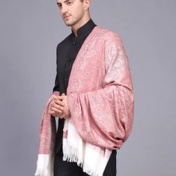 WEAVERS VILLA Polyester Wool Blend Woven Men Shawl-image-30