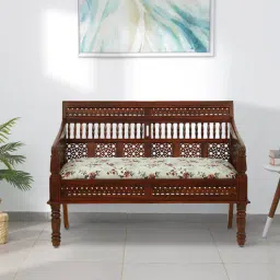 mudramark from pepperfry Avantika Sheesham Wood 2 Seater Sofa In Scratch Resistant Honey Oak Finish-picture-48