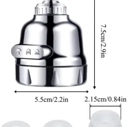 arqivo 360 Degree Swivel Faucet Tap Aerator- Adjustable 3 Mode Water Saving Faucet Nozzle image 3