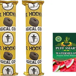 Premium Herbal Flavor Watermelon And 2 Polo Magic Coal Hookah Charcoals-image-26