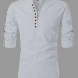 Men Solid Cotton Blend Straight Kurta-picture-22