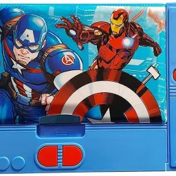 Multifunction Big Size Jumbo Magnetic Dual Side Opening Dynamic Avenger Theme Art Plastic Pencil Box-image-18