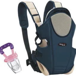 3 in 1 Baby Carrier Ergonomic Adjustable Sling Kangaroo Design Baby Carry Bag Backpack Sling Back Position | Front Position Carrier- 0 to 2 Years (Navy Blue Carrier Bag, Baby Soother) Baby Carrier-18