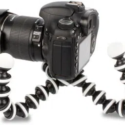 SG Retails Hub Gorilla Tripod 10" - Fully Flexible Foldable Octopus Mini Tripod Stand (Big 10 Inch Height) for Mobile Camera , DSLR , Smartphone & Action Cameras | Twist It | Bend It | Tilt It | With Universal Mobile Monopod "Mount Adapter" Monopod (Black & White, Supports Up to 1.5) Tripod, Monopod image 4