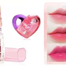 Waterproof Flower Lipstick + Heart Shape Lip gloss (Pack of 2)-picture-8