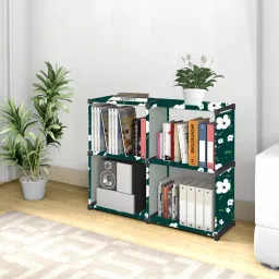 Multipurpose Collapsible Bookshelf 10 Racks Book Stand Almirah for Home & Kids Metal Open Book Shelf-44