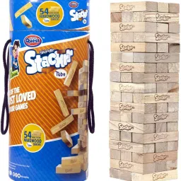 Quest Stackrr Tube Tumbling Tower Classic With 54 Precision Wooden Blocks-image-34